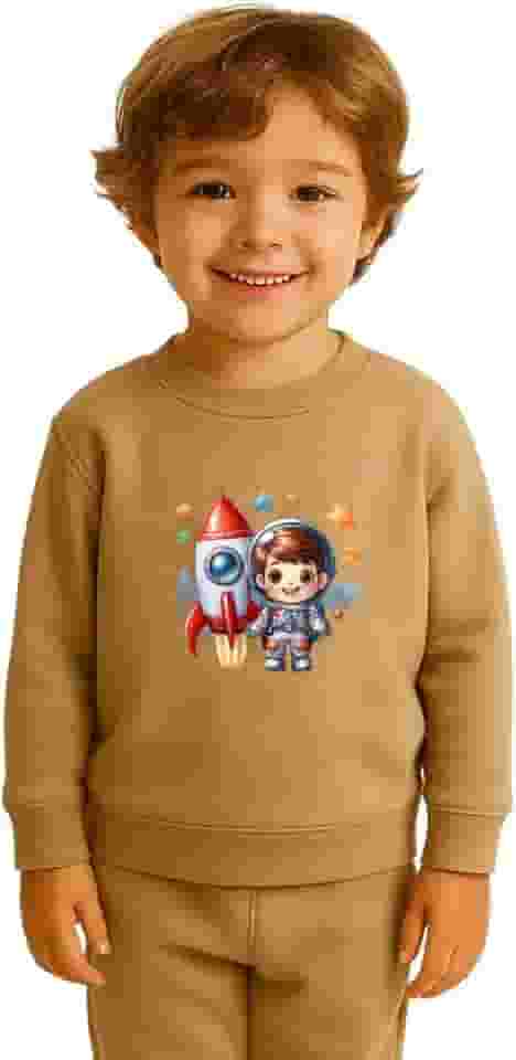 Moletom Blusa De Frio Infantil Unissex Quentinho Flanelado Astronauta