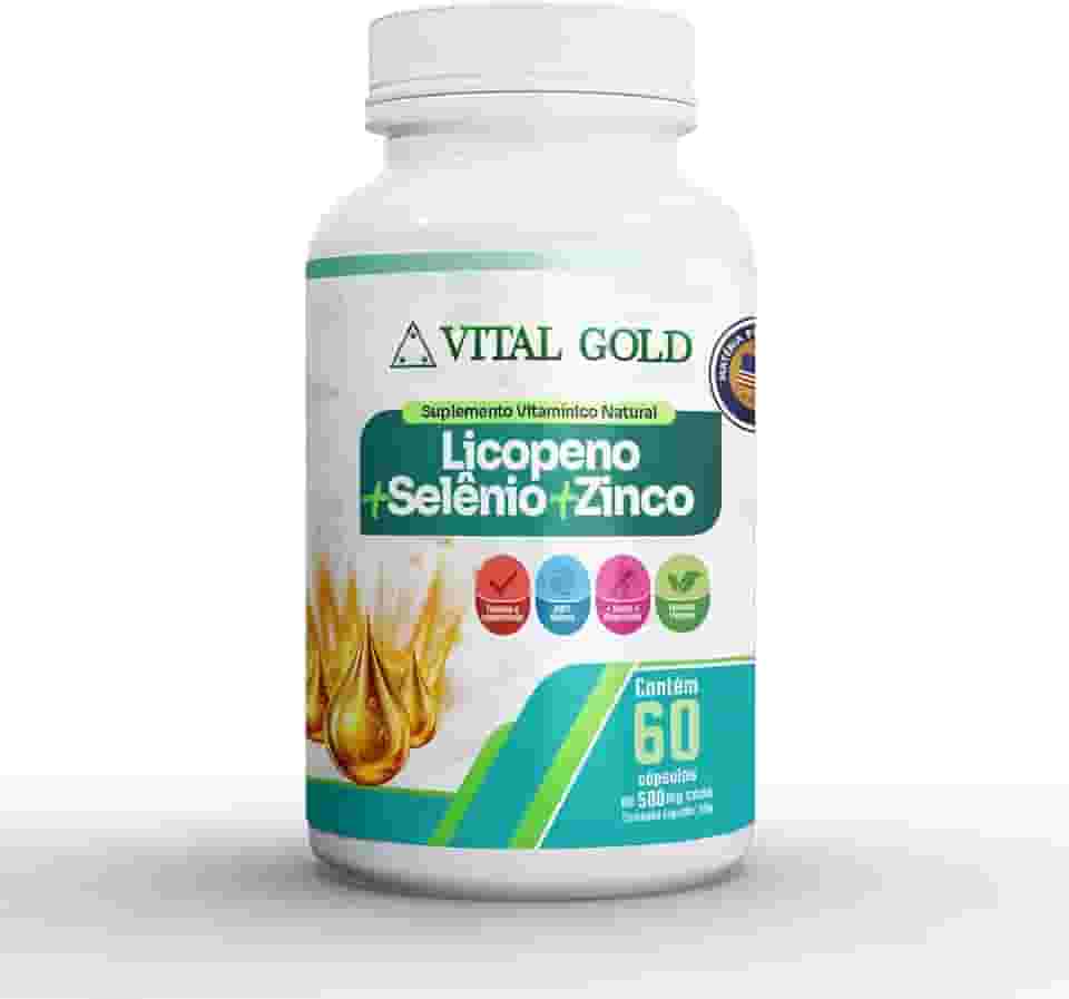 LICOPENO + SELÊNIO + ZINCO - 500mg (60 Cápsulas) VITAL GOLD (1)