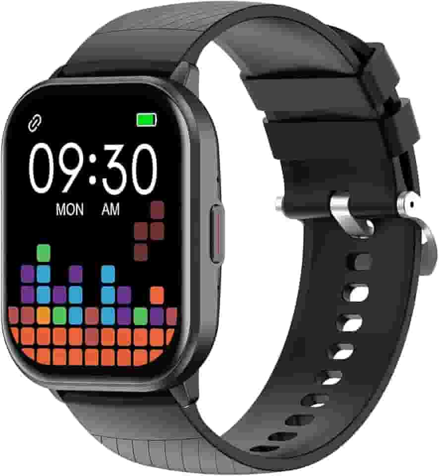Relógio Digital Feminino Masculino Smartwatch Inteligente Bluetooth, Full Touch a Prova d 'água IP68 com 120+ Modos de Exercício e Esporte, Preto