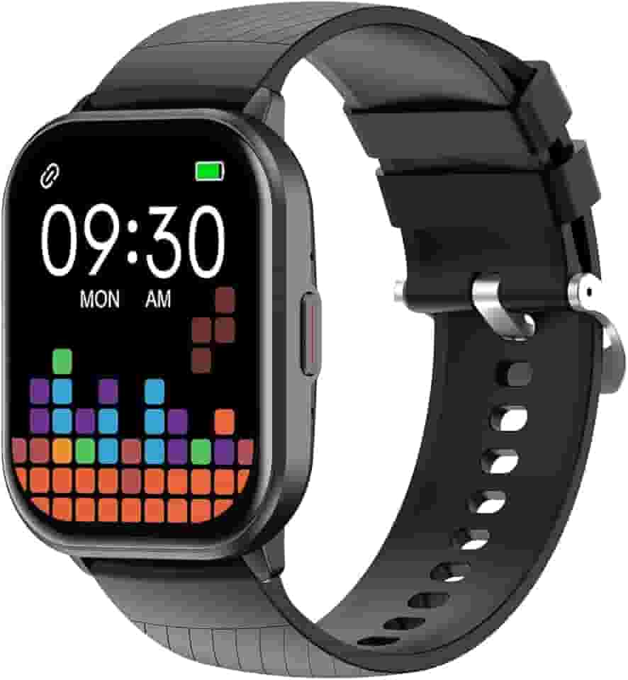 Relógio Digital Feminino Masculino Smartwatch Inteligente Bluetooth, Full Touch a Prova d 'água IP68 com 120+ Modos de Exercício e Esporte, Preto