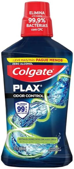 Enxaguante Bucal Sem Álcool Colgate Plax Odor Control 500ml