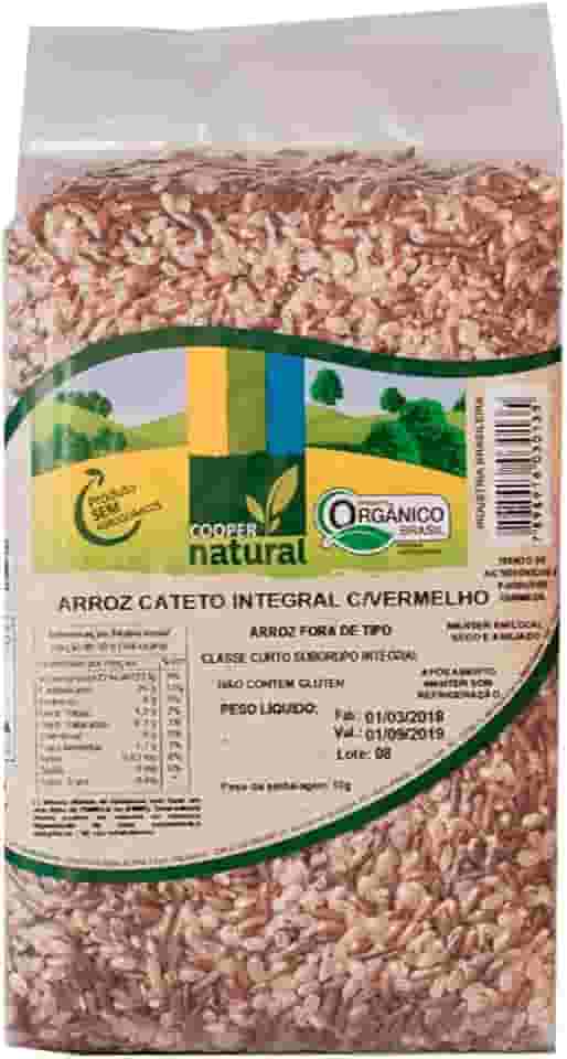 Arroz Cateto Integral com Vermelho Orgânico Coopernatural 500g