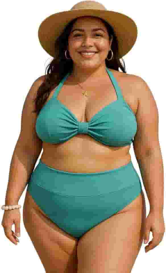 Biquíni Plus Size Cintura Alta Com Bojo Alça Sustentação