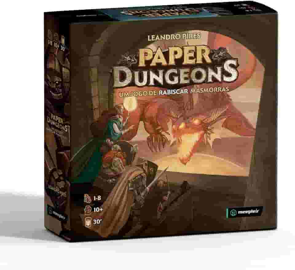 MeepleBR, Paper Dungeons, Jogo de tabuleiro Expert, 1 a 8 jogadores