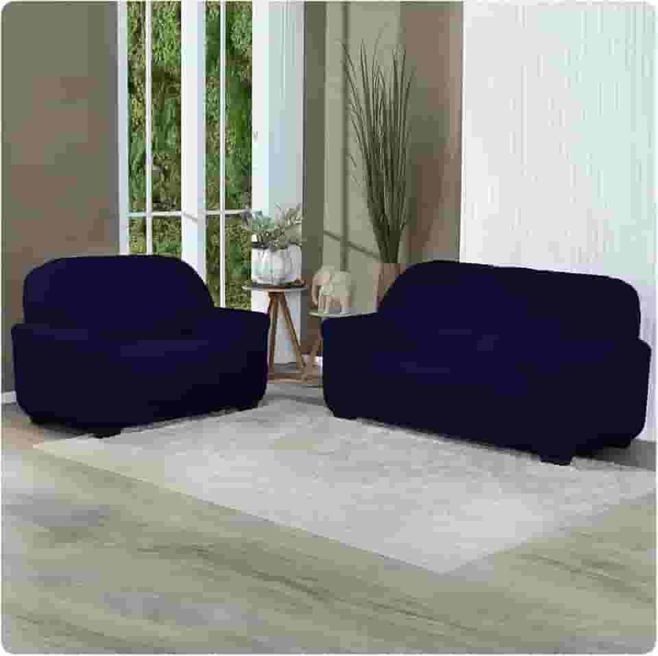 Capa Para Sofá Grossa em Malha Gel 2 e 3 Lugares Cores Diversas (Marinho)