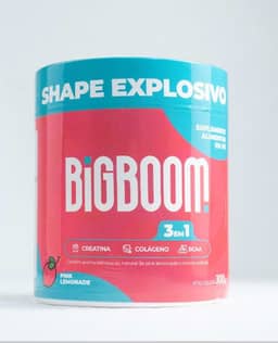 Creatina - BIGBOOM - 100% Pura 300G. A única 3 em 1 | Colágeno, BCAA + Creatina Monohidratada - para mulheres, crescimento de glúteos, crescimento muscular, aumento de energia, auxílio cognitivo e Colágeno.