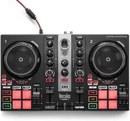 Hercules DJControl Inpulse 200 MK2 — Controlador de DJ ideal para aprender a misturar — Software e tutoriais incluídos, preto