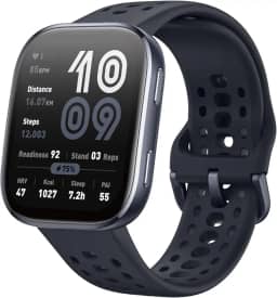 Amazfit Bip 6 smartwatch 46 mm, bateria de 14 dias, tela AMOLED de 1,97 polegadas, GPS e mapas gratuitos, mais de 140 modos de exercício, 5 ATM resistente à água (Bip 6 Black)