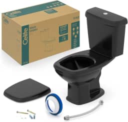Kit Vaso Sanitário com Caixa Acoplada e Assento Soft Close Fit Plus Celite, Cor: Preto