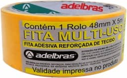 Fita Silver Tape, Adelbrás, Amarela, Rolo de 48mmx5m