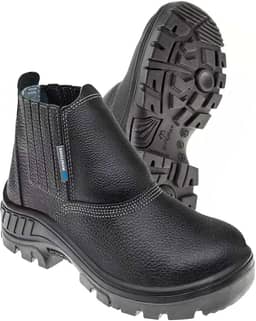 Bota botina Segurança Ocupacional EPI Marluvas 95B19-PVC cabedal em Couro Bico PVC e solado Bidensidade