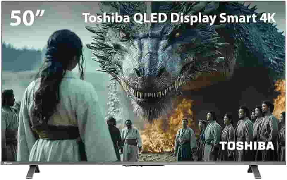 Smart TV QLED 50 4K Toshiba Google TV 3HDMI 2USB Wi-Fi
