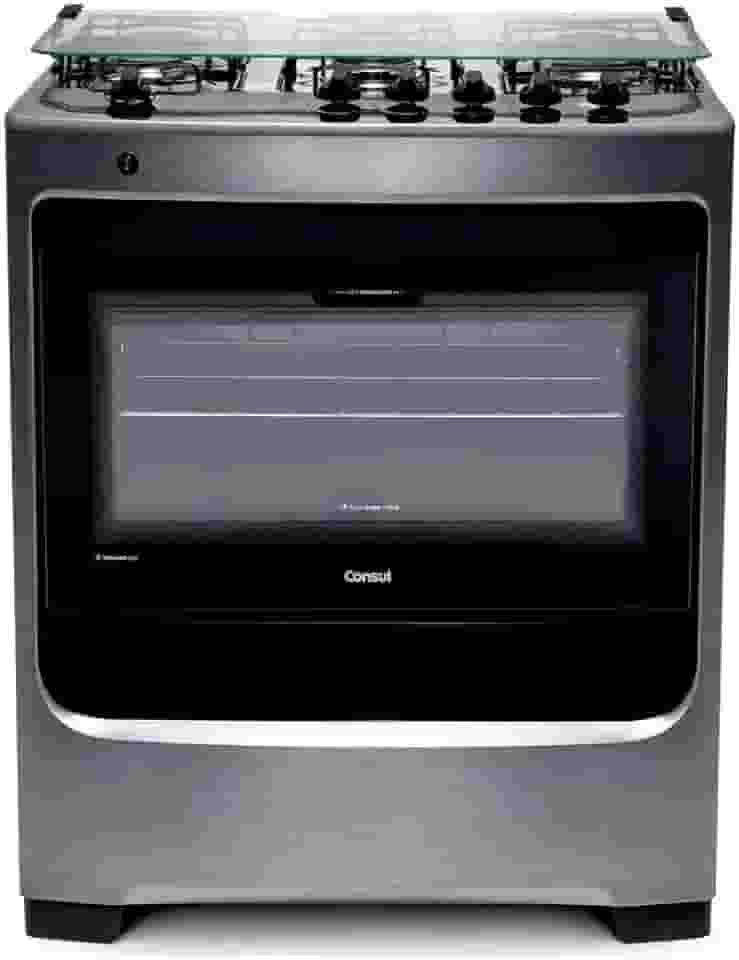 Fogão Consul 5 bocas cor Inox com botões removíveis - CFS5NAR