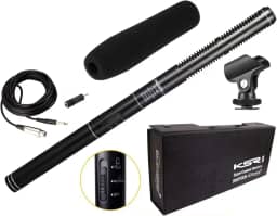 Microfone shotgun boom Condensador Ultracardióide Ksr Kt81
