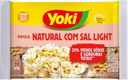 Yoki Popcorn Micro Natural com Sal light 90G