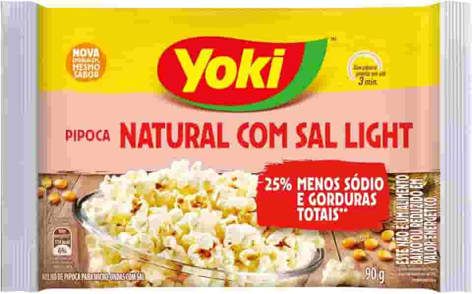 Yoki Popcorn Micro Natural com Sal light 90G