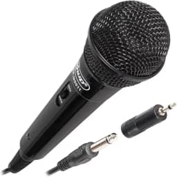 Microfone Dinâmico com Fio P10 Amplificador/Karaokê/Conferências