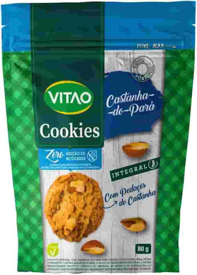 Vitao Cookies Zero Integral Castanha Do Pará 80G