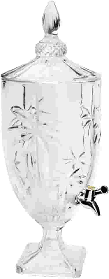 WOLFF - Suqueira de Cristal Ecológico com Pé e Tampa Palm Tree 4,5L