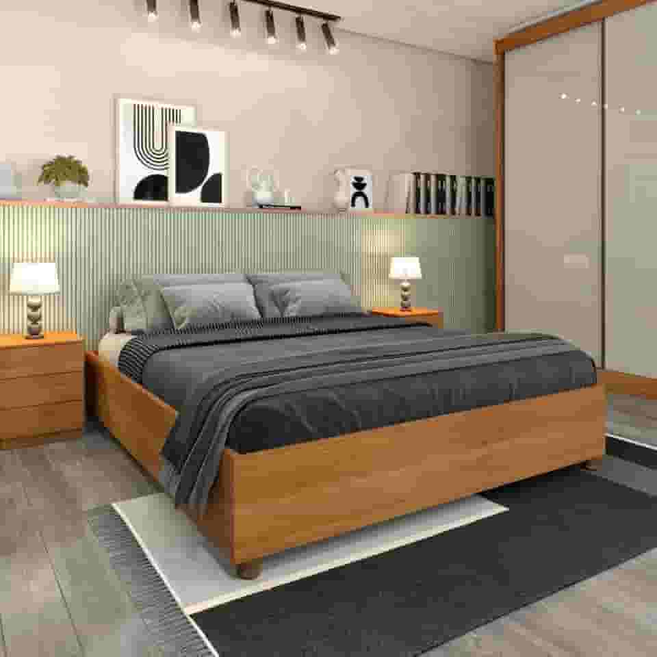 Cama Casal Mônaco Tcil Móveis Cinamomo