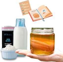 Kit Scoby Kombucha + Manual Ganhe Kefir de Leite + Livro de Receitas Tudo Kombucha