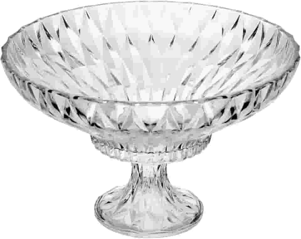 LYOR - Centro de Mesa de Cristal Ecológico com Pé Diamond 32cm x 20cm