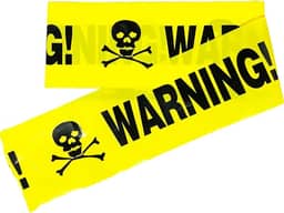 Faixa Decorativa Halloween Cena de Crime Sangrenta Longa Com 6 Metros (Warning)