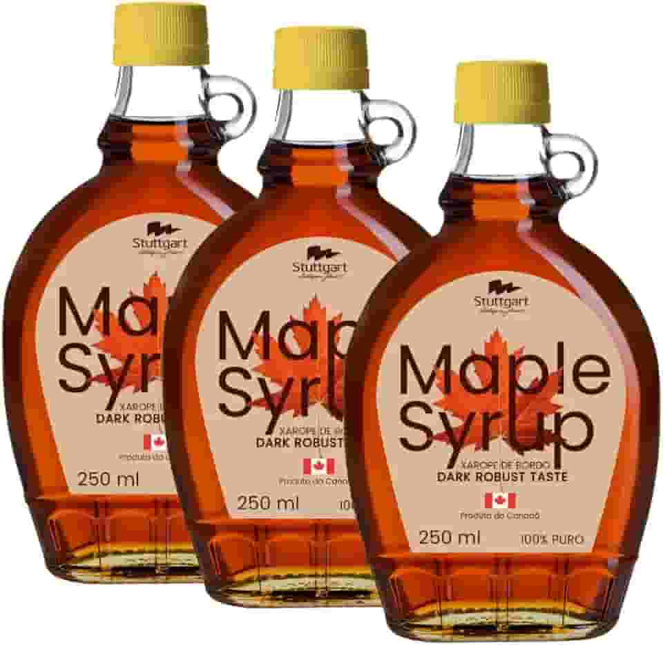 Maple Syrup Escuro 100% Puro Stuttgart - 3 garrafas (3 x 250ml)