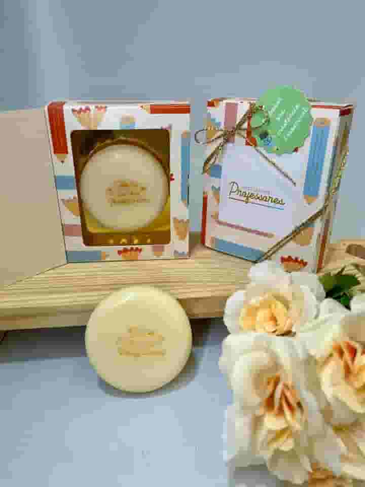 Presente Dia dos Professores Sabonete Vegetal Caixa Cartão