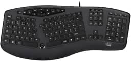 Teclado de mesa ergonômico Adesso Akb-160UB Truform Media 160, preto