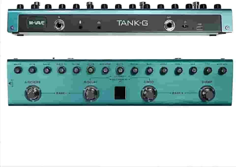M-VAVE Cube Baby VEDO Tank-G Pedal de Guitarra Multi-Efeitos, Effects Pedal guitarra Reverb Delay MOD AMP Bateria lítio Recarregável, 36 Presets, 9 Preamp Slots, 8 IR Cab, 3 Simulação, Delay, Reverb