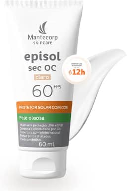Protetor Solar Facial Episol Sec Oc Fps 60 - Tom Claro - 60ml - Para Peles Mistas a Oleosas - Acabamento Matte - Mantecorp