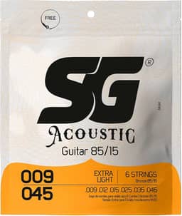 Encordoamento 009 SG Aço Bronze 85 15 para Violão