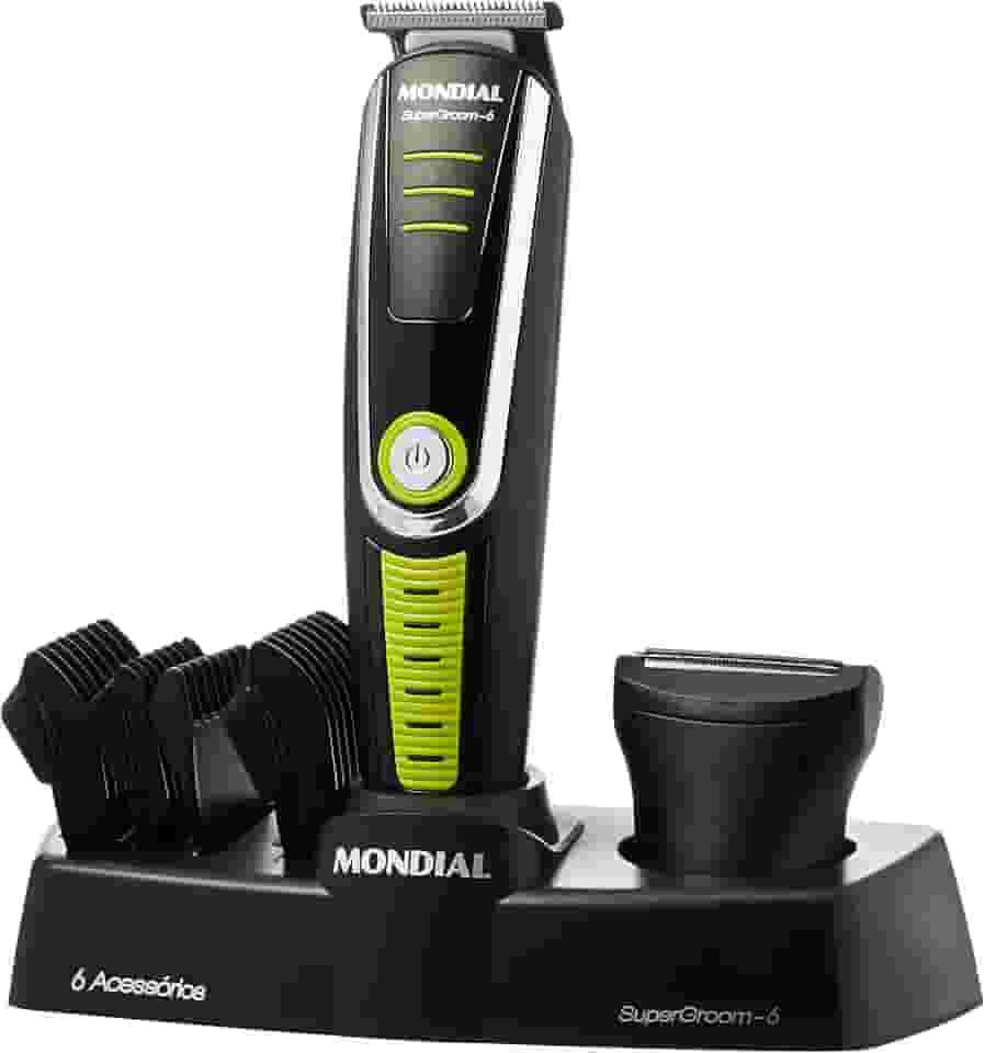 MONDIAL Aparador de Pelos Super Groom 06, Preto/Verde, 6W, Bivolt - BG-04