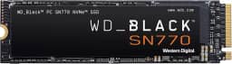 SSD WD Black SN770 1TB NVMe M.2 2280 (Leitura até 5150MB/s e Gravação até 4900MB/s)