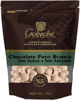 Gotas Chocolate Branco Gobeche - Sem açúcar e Sem Adoçante - 90g