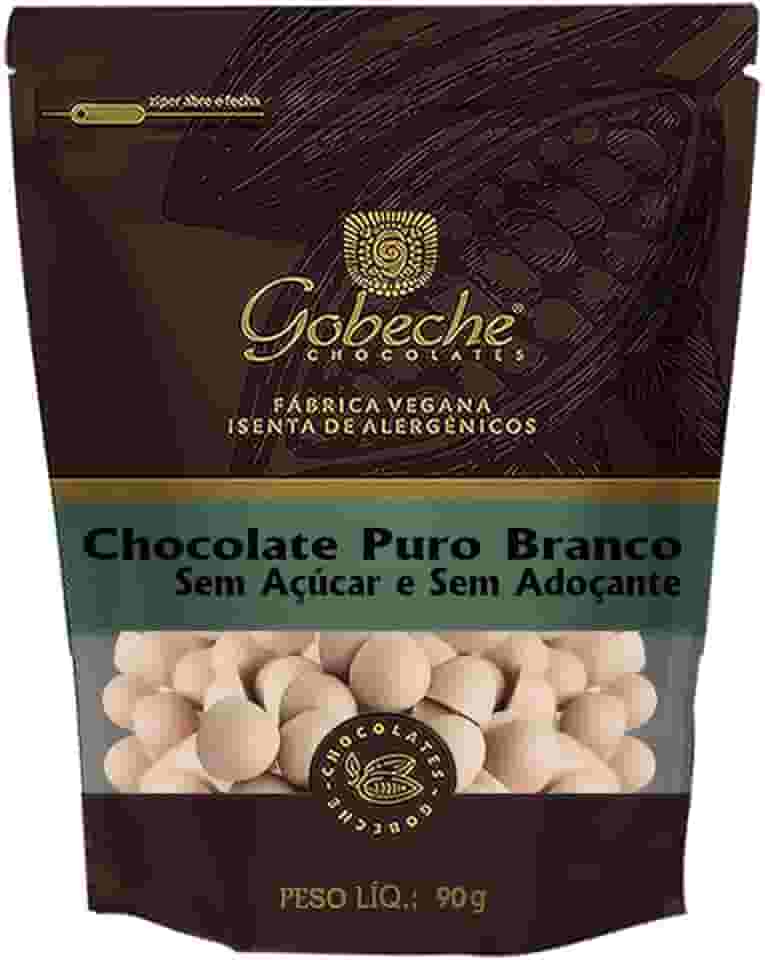 Gotas Chocolate Branco Gobeche - Sem açúcar e Sem Adoçante - 90g