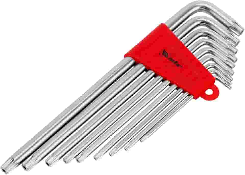 MTX Jogo De Chaves Torx Extra Longas 7 Peças – Aço Cromo-Vanádio, Acabamento Lapidado, Alcance Profundo, Estojo Plástico, Para Automotivo, Móveis E Bicicletas