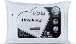 Travesseiro Suporte Extra Firme Altenburg Extra Branco Capa Percal 180 Fios 100% Alg./ Recheio 100% fibra de poliéster