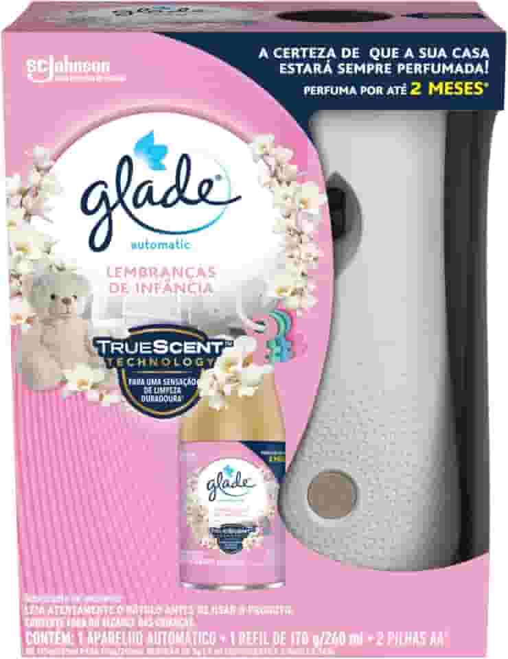 Glade Aromatizador de Ambiente Automático, Lembranças de Infância, Kit Aparelho e Refil 260ml