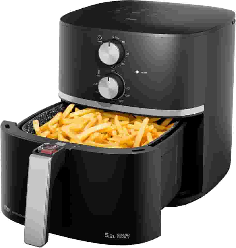 WAP Fritadeira Elétrica Air Fryer GRAND WAFG2S 5,2L Temperatura Ajustável, Revestimento Antiaderente, 1500W 220v