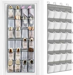 Sapateira de Porta Organizadora, Vertical, Transparente e Pendurável - Organizador de Sapatos para Parede