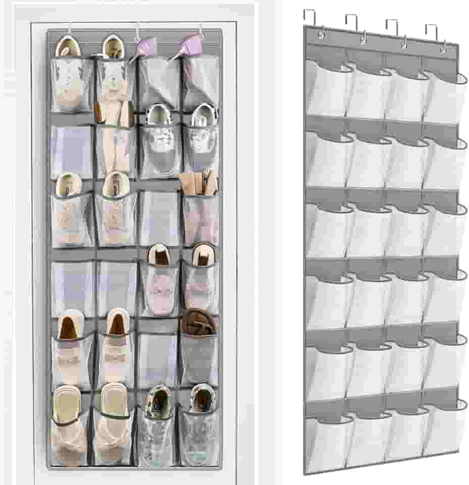 Sapateira de Porta Organizadora, Vertical, Transparente e Pendurável - Organizador de Sapatos para Parede