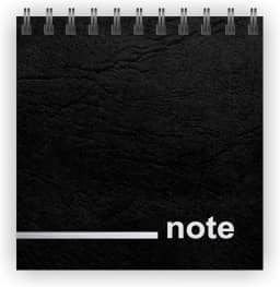 Bloco de Notas Pequeno 155x160mm Escovado Note Preto cod. 0847 com 70 folhas sem pauta Abyaragraf