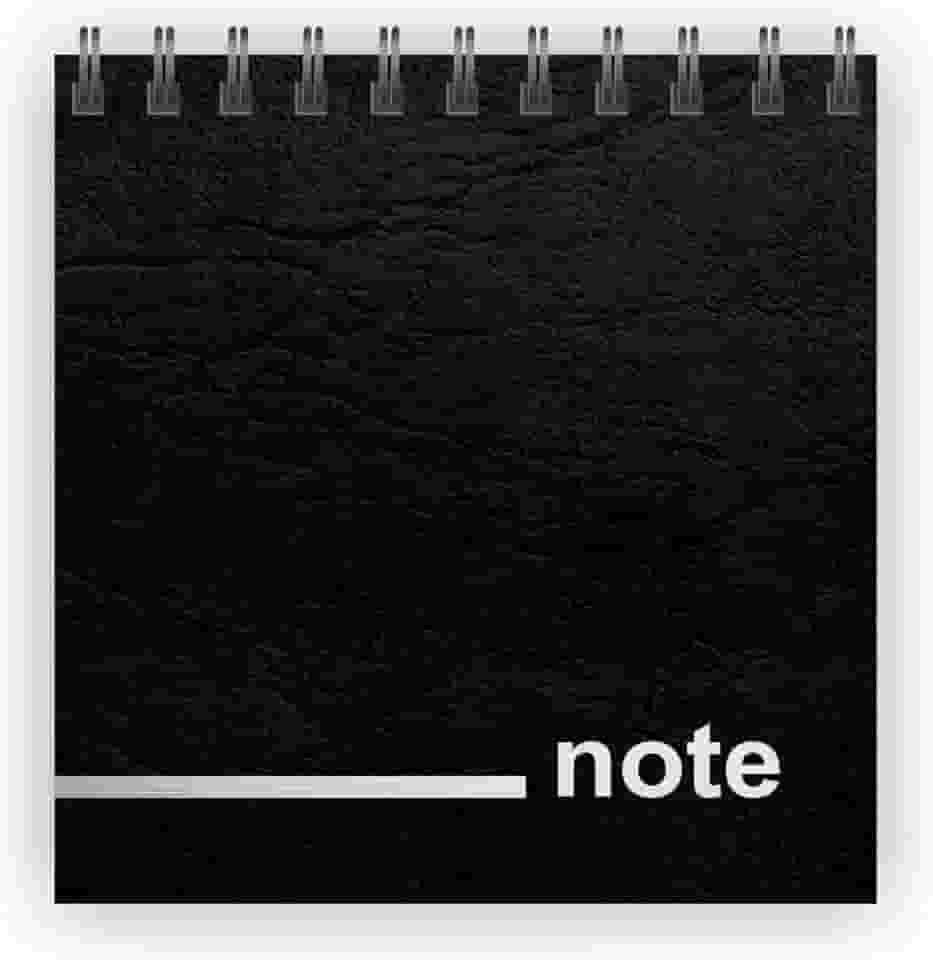 Bloco de Notas Pequeno 155x160mm Escovado Note Preto cod. 0847 com 70 folhas sem pauta Abyaragraf