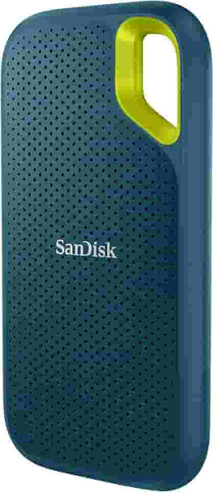 SanDisk SSD portátil extremo de 1 TB - até 1050 MB/s, USB-C, USB 3.2 geração 2, resistência IP65 à água e poeira, firmware atualizado, Monterey - Unidade de estado sólido externa - SDSSDE61-1T00-G25M