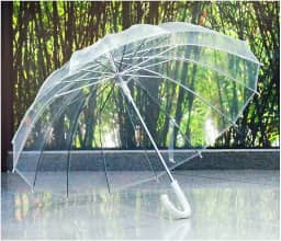 Guarda chuva transparente 8 varetas unisex