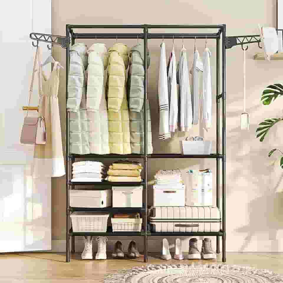 Arara Armario C/Sapateira Cabideiro em e Prateleiras em Preto