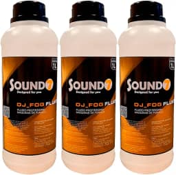 Kit 3 Líquido De Fumaça Sound7 Djfog Fluid 1 Litro Densidade (MORANGO)