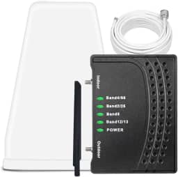 Amplificador de celular para casa e escritório, até 2.000 pés quadrados, amplificador de sinal de celular com banda 66/25/2/4/5/12/13/17, Boost 5G 4G dados para todas as operadoras dos EUA Aprovado